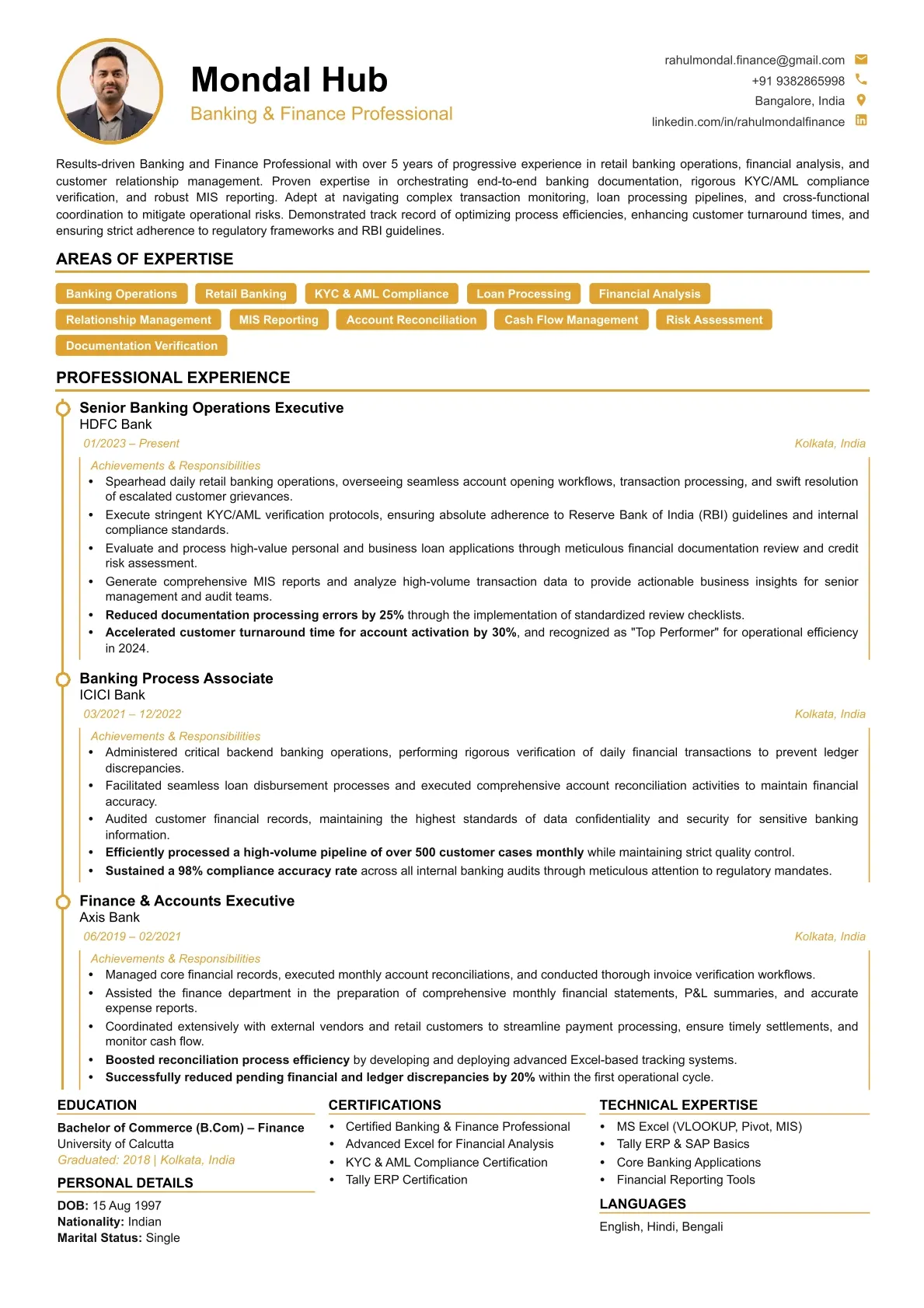 Professional Resume Framework 1
